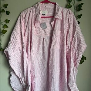 Striped pink flannel 
American eagle